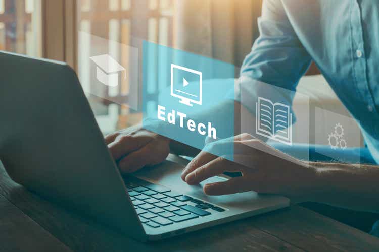EdTech Education Technology concept, e-learning