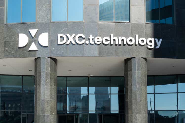 New Orleans, LA, USA - February 12, 2022: DXC Technology office building in New Orleans, LA, USA.