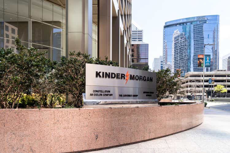 Kinder Morgan headquarters in Houston, Texas, USA.