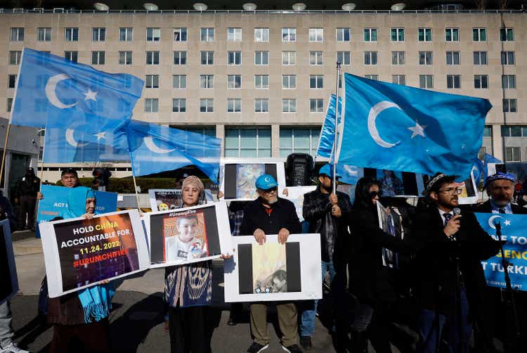 Protesters Gather Outside The State Department To Protest Against Deaths In China