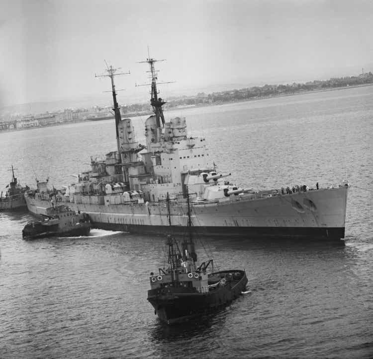 HMS Vanguard Runs Aground In Portsmouth