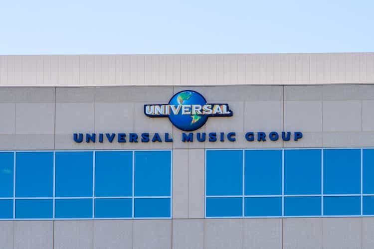 Universal Music Group Corporate office building in Woodland Hills, CA, USA.