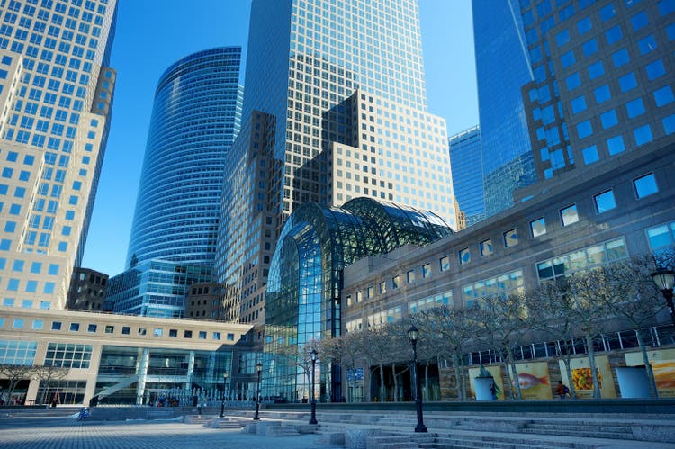 Brookfield Place, still referred to as the World Financial Center, located in the Battery Park City neighborhood of Manhattan, New York City