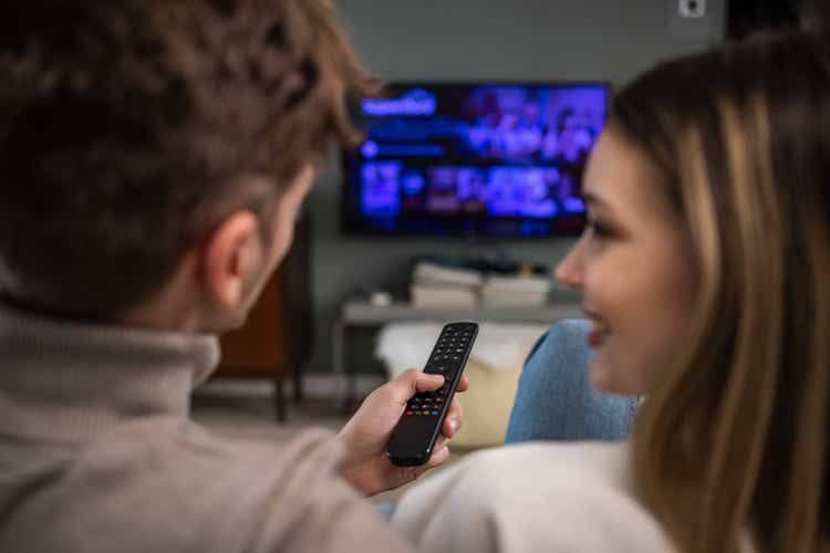 Couple in love spending their leisure time together