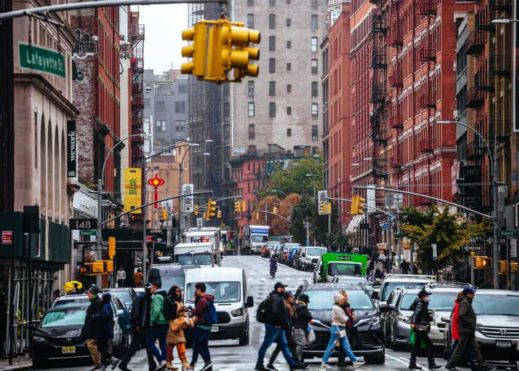 Busy streets of New York City