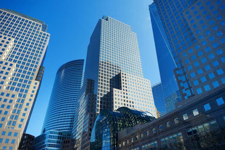 Brookfield Place, still referred to as the World Financial Center, located in the Battery Park City neighborhood of Manhattan, New York City