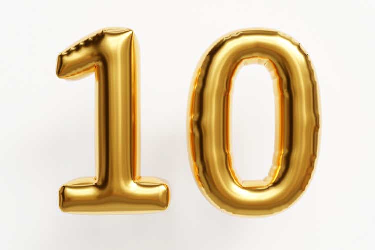 Golden balloon number 10. Countdown