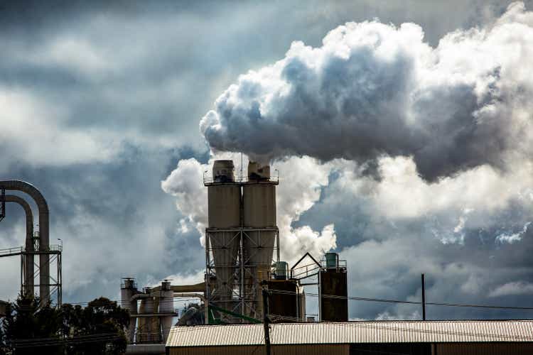 Industrial pollution, background with copy space