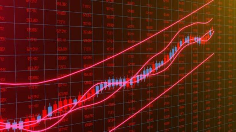 Financial chart. Income graph.