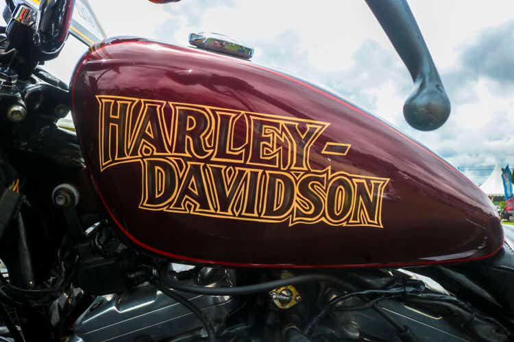 Harley Davidson motorbike at the Yogyakarta hotroad antique car show
