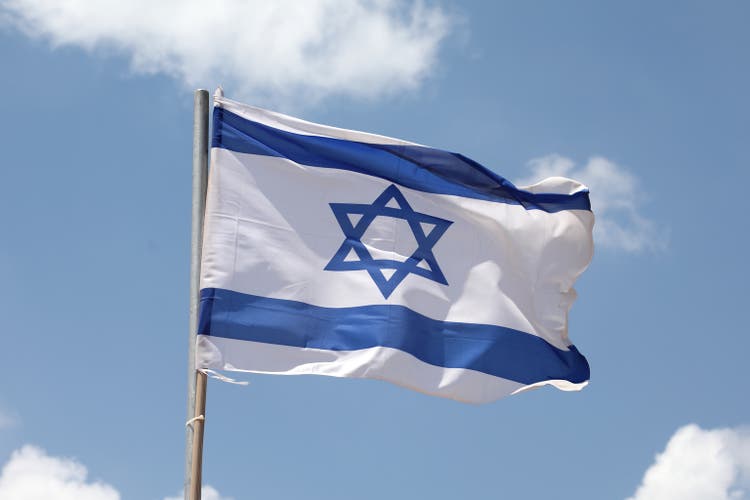 Israel flag waving