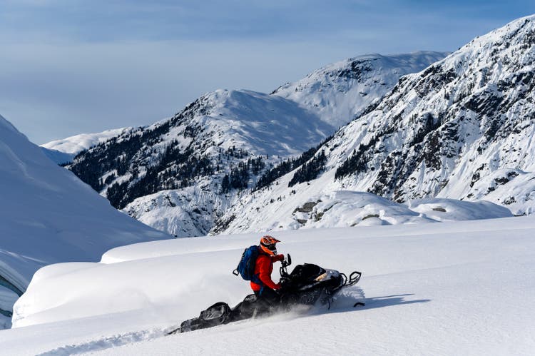 Backcountry snowmobiling