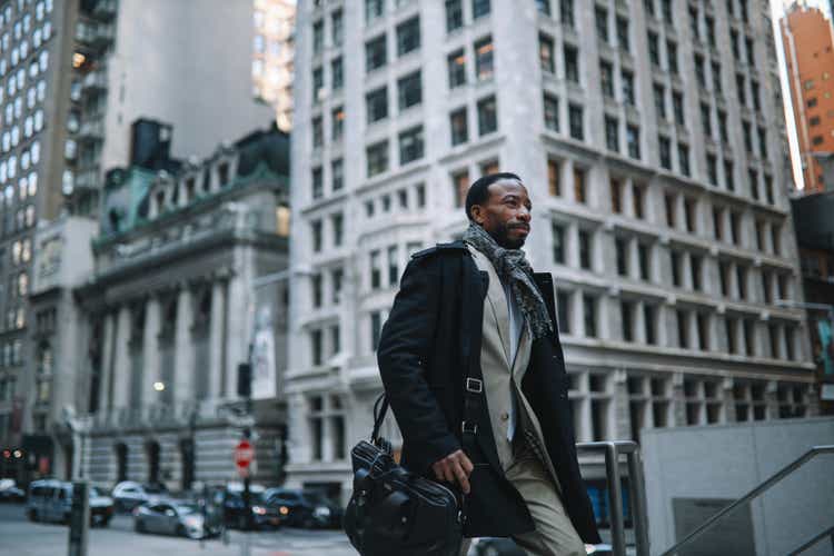Businessman in Manhattan Financial District
