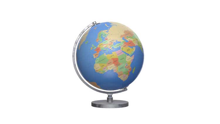 Globe isolated on white background.=