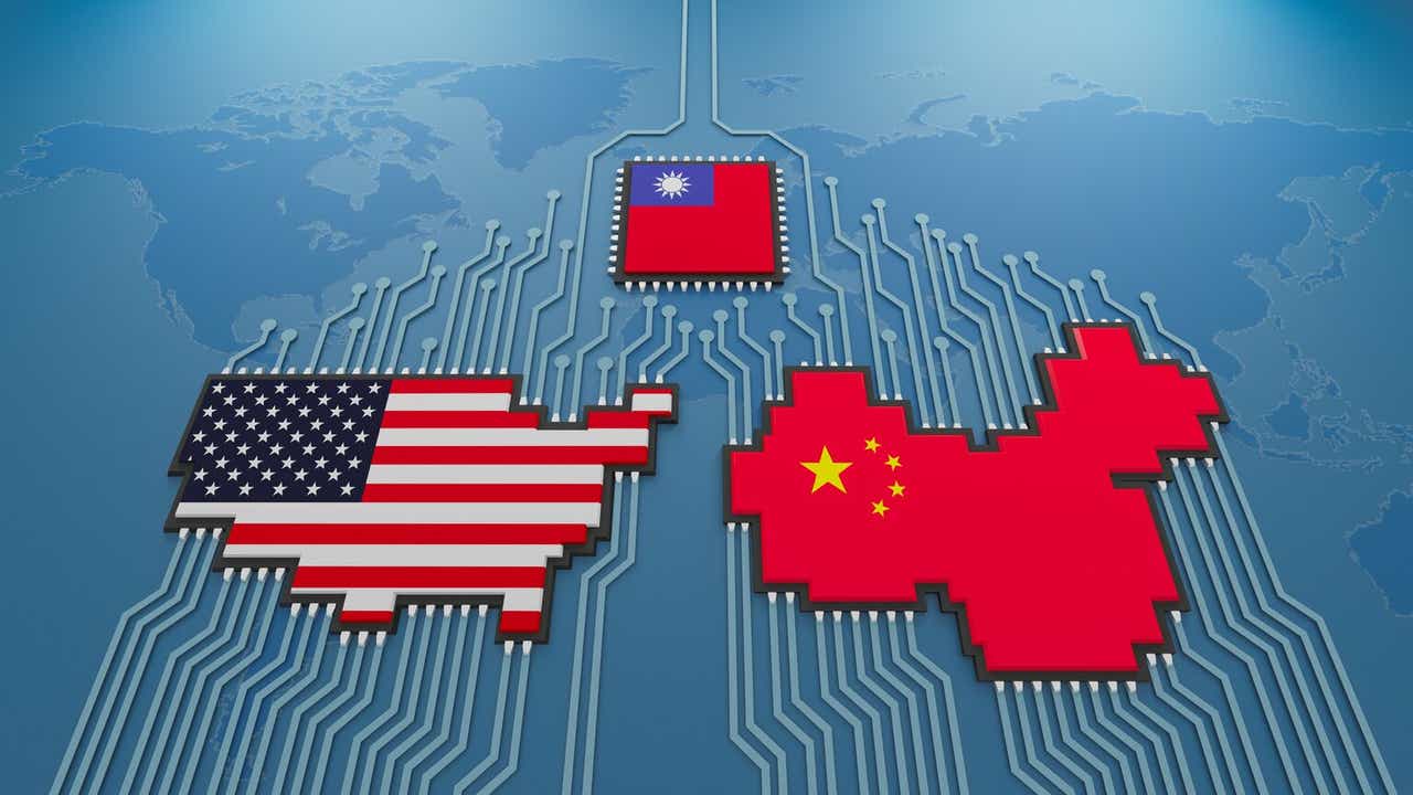 Premium Photo  Usa vs china confrontation battle competition war concept  generative ai