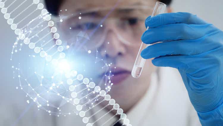 Genetic engineering concept. Genetic testing. pharmacy. Regenerative medicine.