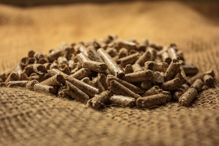 Wood pellets as a regenerative energy source