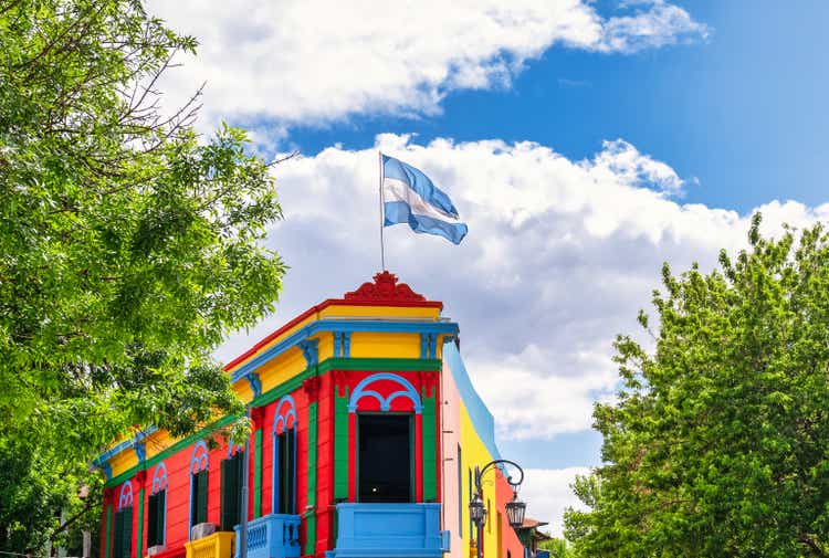 Caminito building in La Boca district, Buenos Aires, Argentina