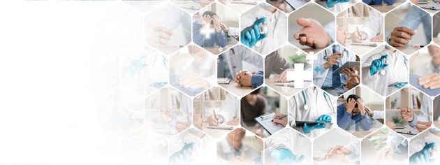 A professional doctor in a white medical uniform working with a team of specialists including doctors. Research and development of nursing assistants in medical technology service laboratories Advise patients to solve public health, medical business probl