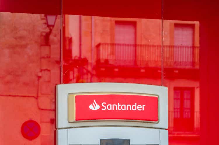 Santander bank branch office in Sepulveda, Spain