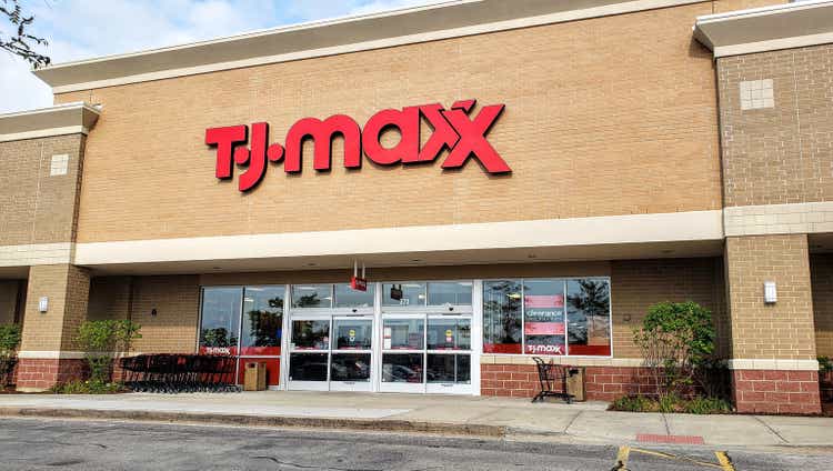 T.J. Maxx store in Romeoville, IL.