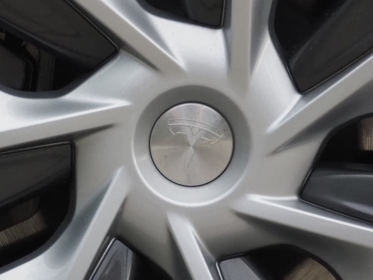 Tesla Motors Silver Car Wheel
