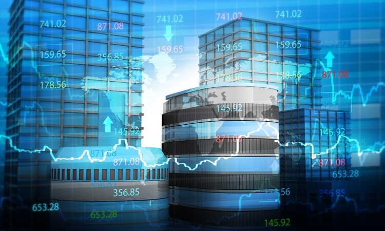 Stock market stock trading investment real estate business concept