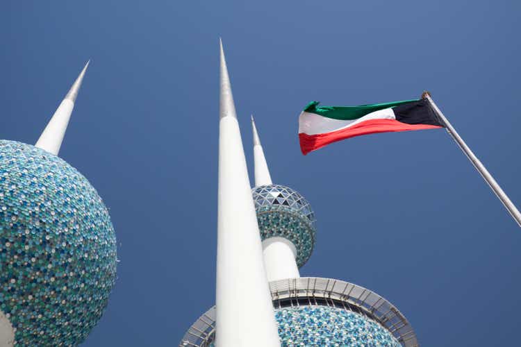Kuwait Flag and Towers