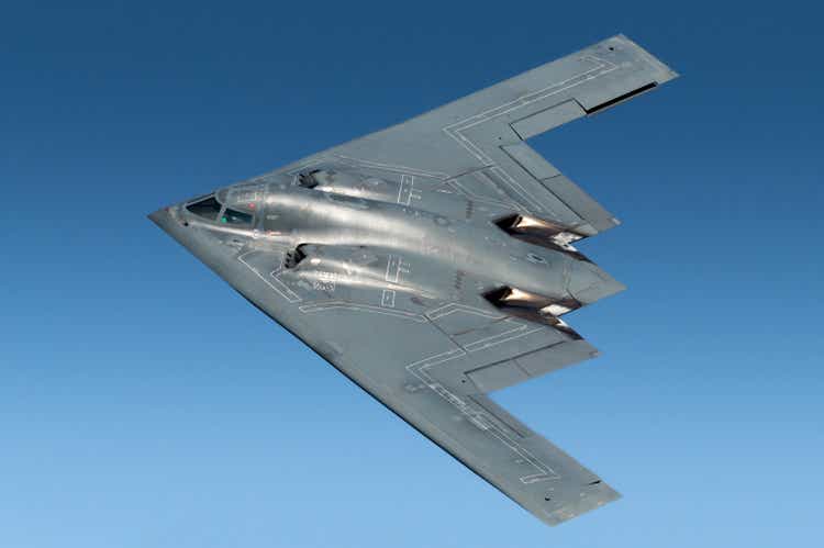 Stealth flying wing bomber