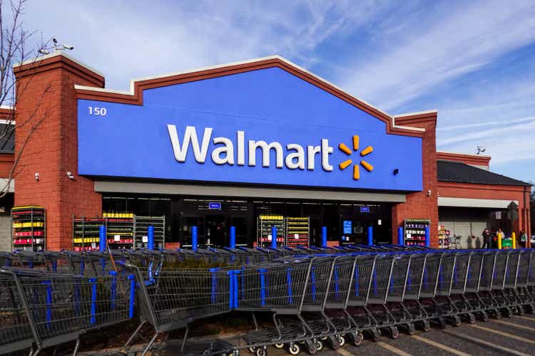 Walmart is the biggest winner in the Dow as investors turn defensive