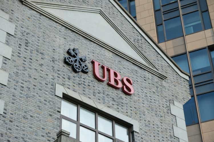 UBS bank. Investment bank and financial services company