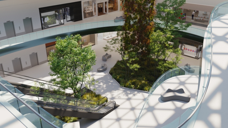 Shopping mall interior