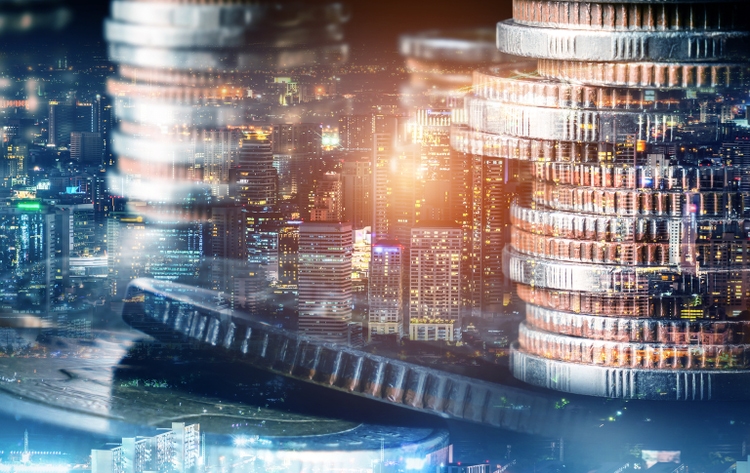 Finance and money technology background concept of business prosperity and asset