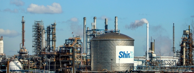 plant of ShinEtsu for plastic production at the botlek harbor in the port of Rotterdam