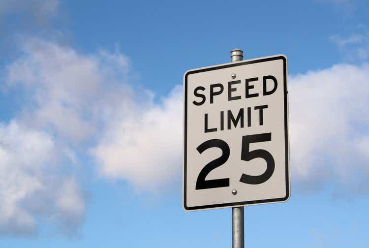 Speed Limit Sign on Sky