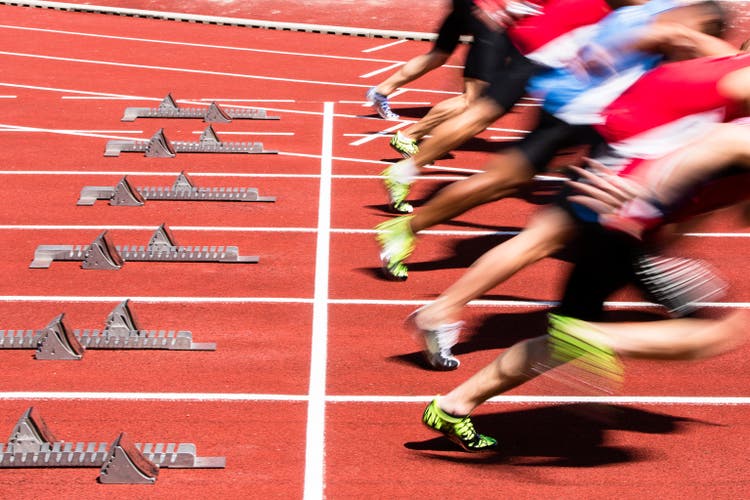 sprint start in track and field