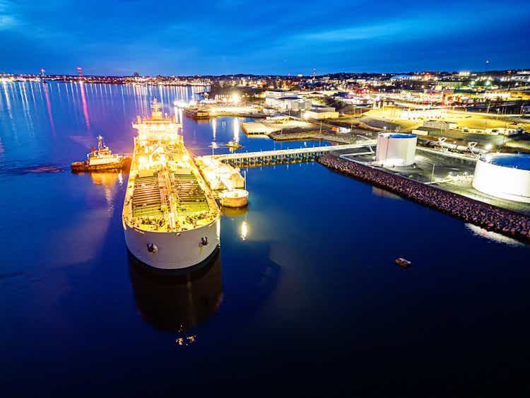 Oil Tanker at Port