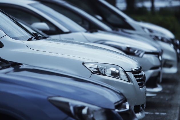 Scenery of multiple parking lots