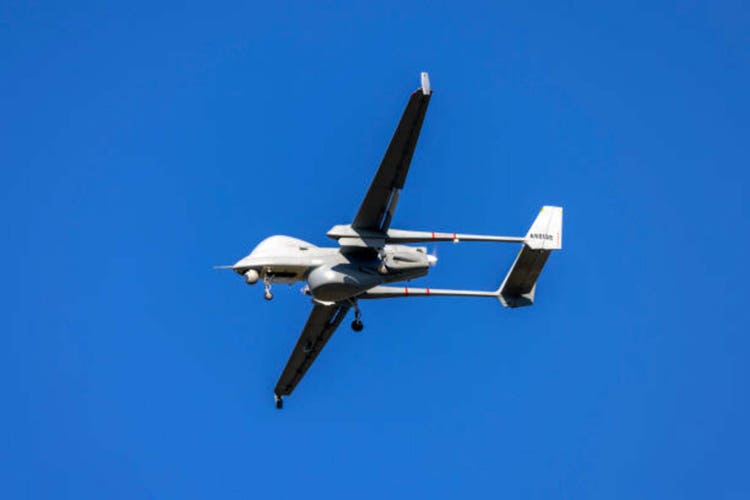 Israeli produced drone on a nice blue sky