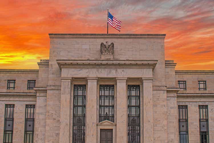 Interest rates and the Federal Reserve at sunset