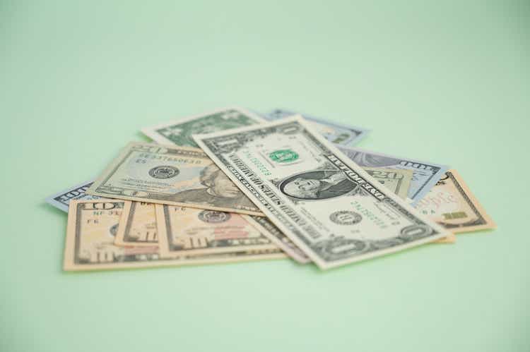 us currency, dollar detail