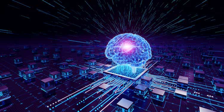 AI New Age Digital Brain Chip Concept