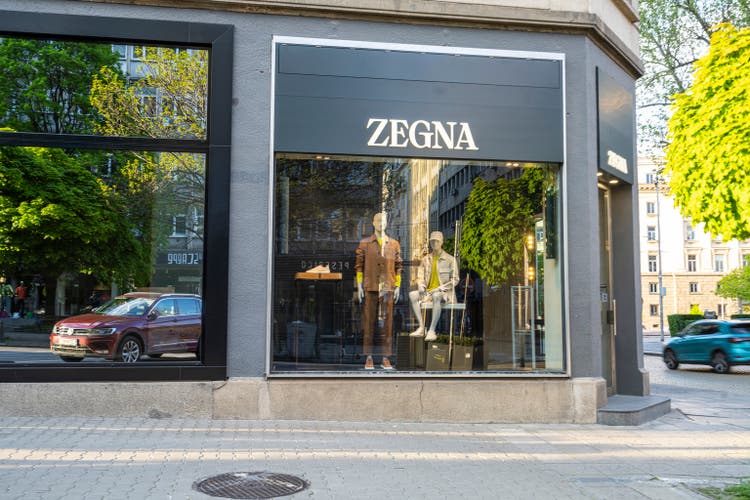 Zegna luxury brand store in Sofia, Bulgaria