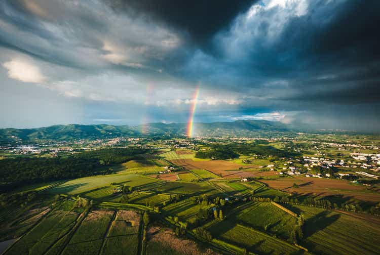 rainbow over the landscape