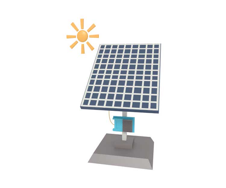 Solar panel and sun