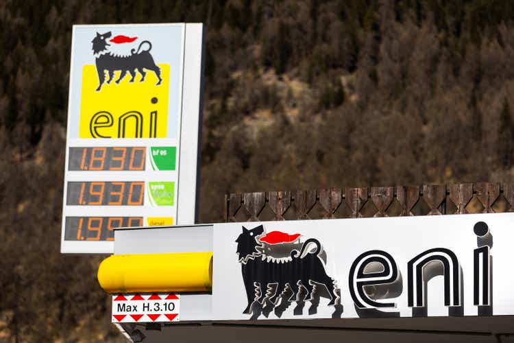 Zernez, Graubüenden / Switzerland - 26 04 2023: A Eni Gas Station