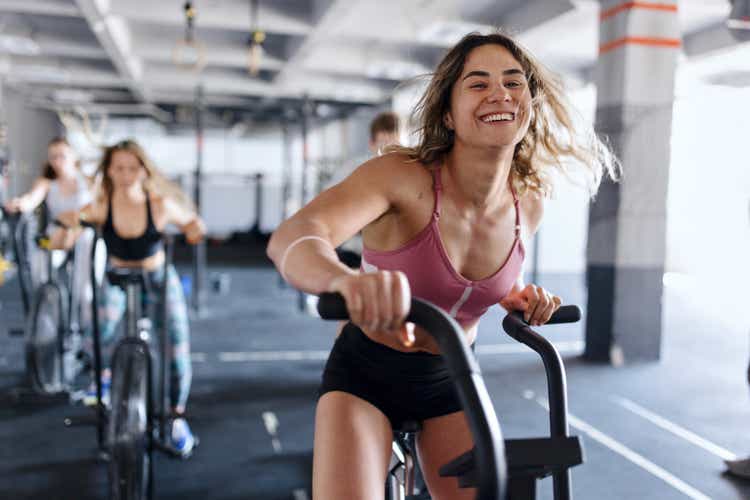 Strong healthy man exercising