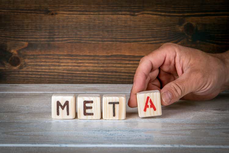 META. A word from wooden blocks