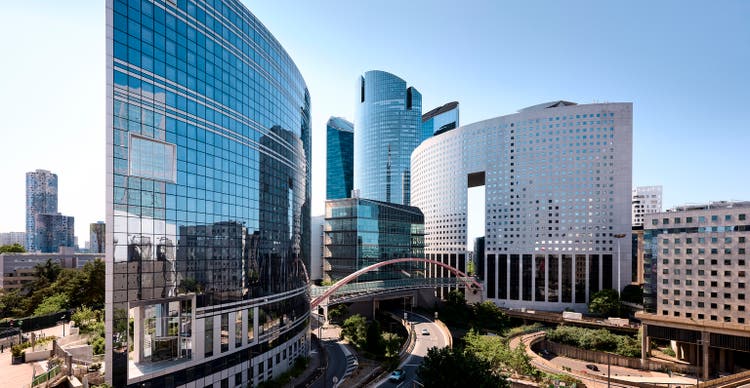 Modern skyscrapers in Paris