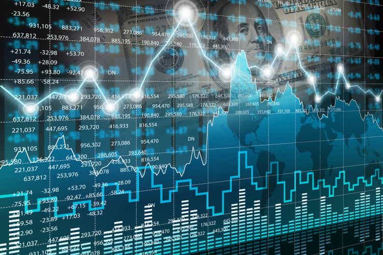 Stock market chart, Finance statistic graph stock market data analysis.